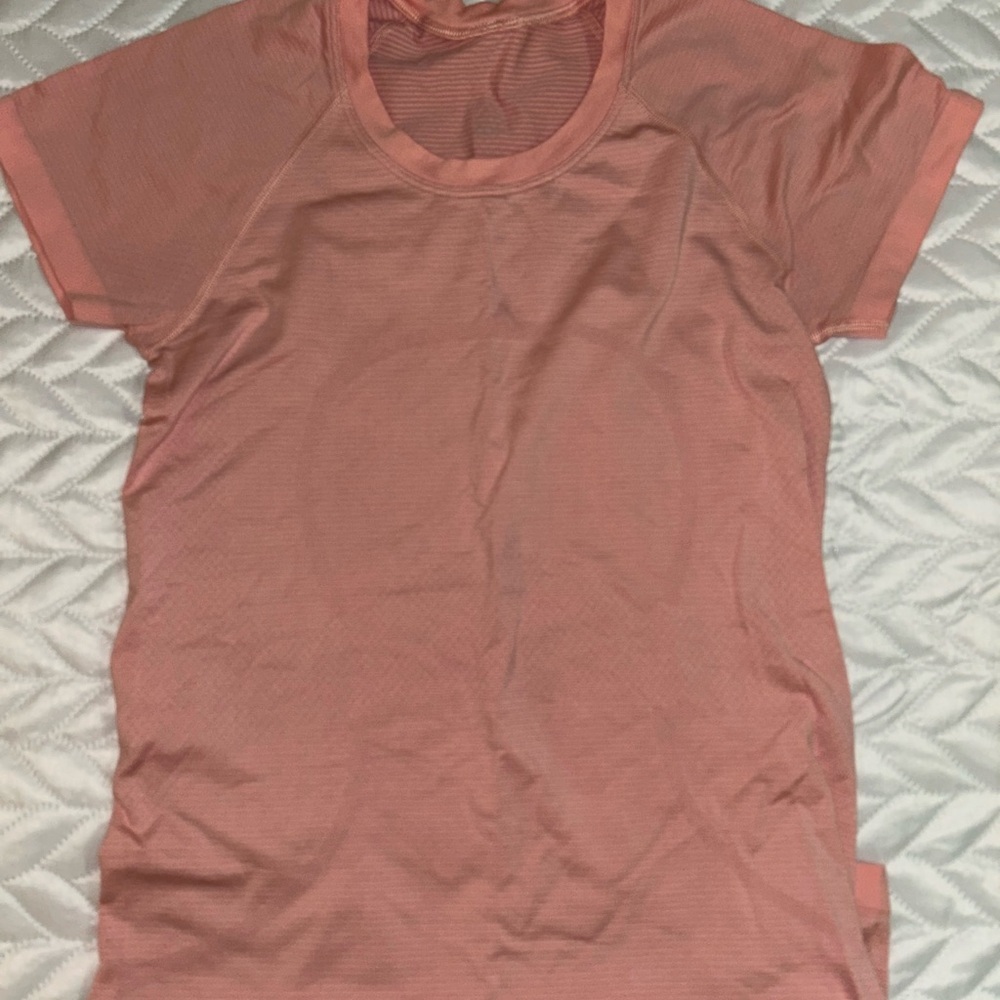 Lululemon Athletica Pink Fitted Muscle Tee